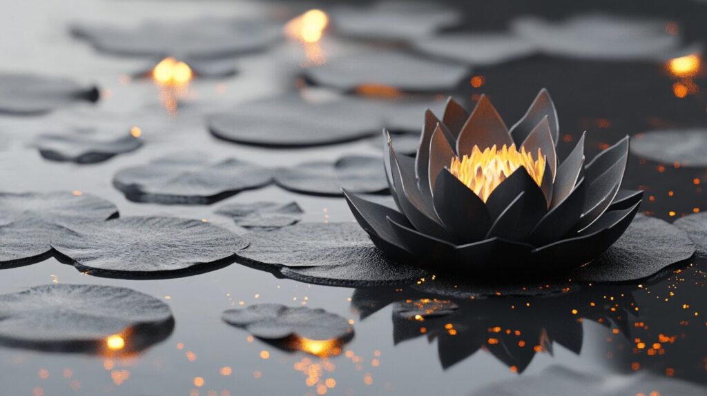 Lotus flower symbolising transformation Sleepology brings - takes you from the darkness relieving you of your sleep problems